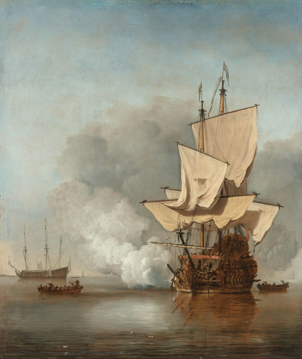 Het kanonschot, Willem van de Velde (II), ca. 1680.jpg