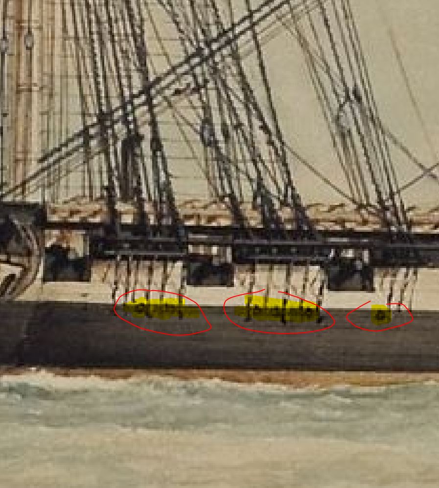 фрагмент картины Favorite, corvette de 24 canons, 1829.JPG