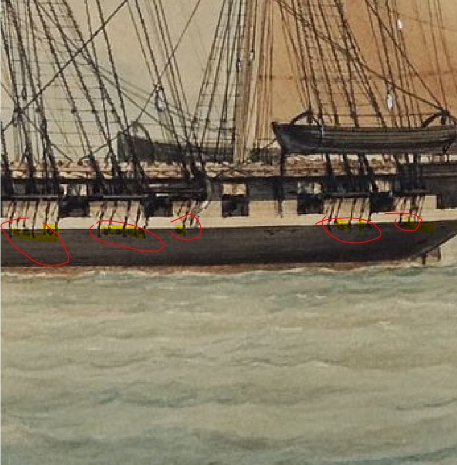 фрагмент картины Favorite, corvette de 24 canons, 1829 - 2.JPG